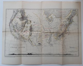 A. K. Lobeck AMERICAN ATLAS OF GEOLOGY   1930s Geographical Press Bound Volume WITH  24 ' X 19'  MAP INSERT