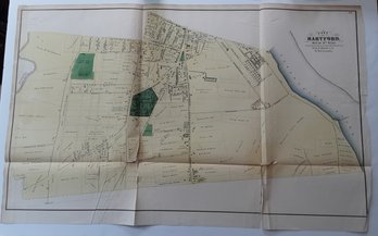 1870'S VIEWS OF CITY OF HARTFORD MAP From Actual Surveys Under Direction Of S. E.Marsh, C.E. By H.G. Loomis