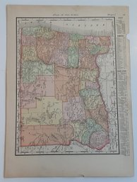 1898, 12 X 9 ,  WASHINGTON & OREGON, ATLAS OF THE WORLD MAP FUNK & WAGNALLS CO. N.Y. & LONDON