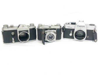 Mixed Lot Of Cameras, Cabob TLb, Pentacon And Kodak Retina