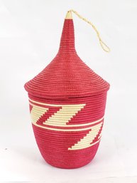 Hand Woven Covered Basket