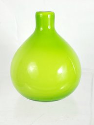 Green Cased Glass Vase