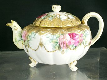 C. 1890-1910 Nippon Hand Painted Teapot