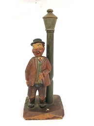 Anri Carved Guy With Lamp Post Bar Tools Bottle Opener And Corkscrew