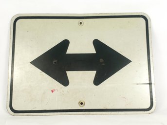 Two Way Arrow Street Sign