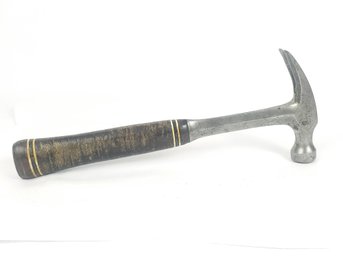 Vintage Estwing Hammer With Stacked Leather Handle