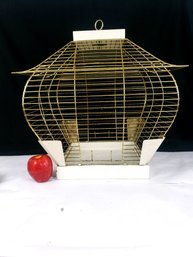 .Vintage Asian Pagoda Style Brass Birdcage