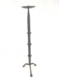 Antique Hand Forged Iron Candle Stand