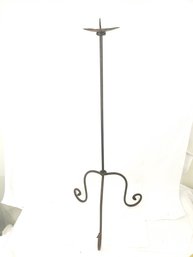 42' Antique Forged Iron Candle Stand