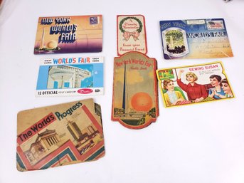 World's Fair Post Cards And Sewing Needle Books And More