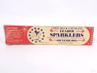 Vintage Fireworks Leader Sparklers Box With Contents