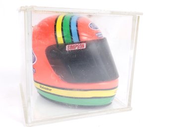 Simpson Jeff Gordon Miniature Helmet In Plastic Case