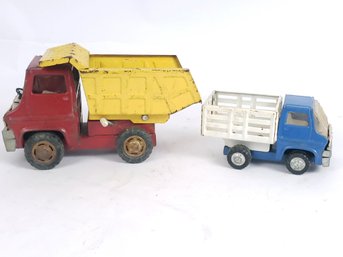 Pair Of Vintage Marx Dump Trucks