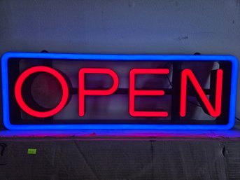 OPEN Lighted Sign Store Front Window Display- Vertical/horizontal With Flash Or Steady Lights On