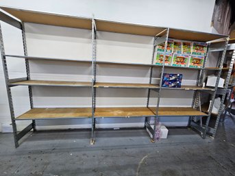 Heavy Duty 3 Sections Shelving Unit - Size 145 X 84 X 18 Plus 3 Extra Shelves Not Pictured - READ DESCRIPTION