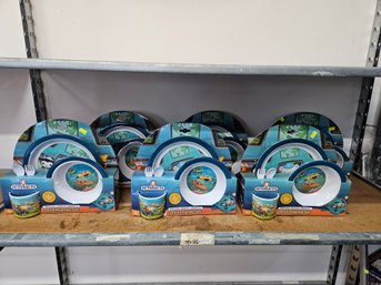 Group Of 6 OCTONAUTS 5 Pc Mealtime Feeding Set For Kids & Toddlers - Includes Plate, Bowl, Cup, Fork & Spoon