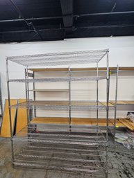 Large Heavy Duty NSF Chrome Wire Shelf Rack With 5 Shelves Size 72 Long X 24 Deep X 86 Height READ DESCRIPTION