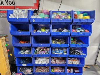 Group Of 24 Blue AKRO BINS - Content Is Not Included In This Listing