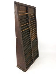 Unique Mercantile Primitive Display Cabinet With Slanted Shalves