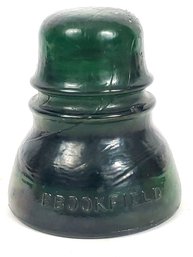 Dark Emerald Green Brookfield Glass Insulator