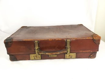 Antique Revelation Adjustable Leather Suitcase Made In Englamd