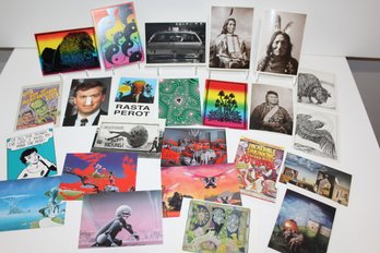 25 Very Cool Postcard Collection - Mostly 1990s  - Art/Political/Humor Group 1