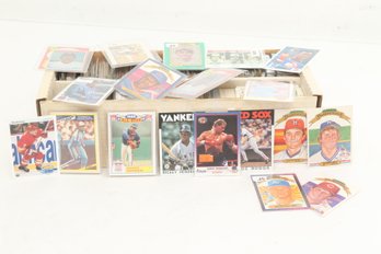 2 ROW BOX FULL OF MIXED SPORTS CARDS STARS HALL OF FAMERS HOF BABE RUTH JACKIE ROBINSON PETE ROSE
