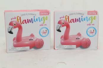 2 Sand & Summer Ride On Pink Flamingos