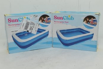 (2) SunClub Rectangular Inflatable Pool (103' X 69' X 20')