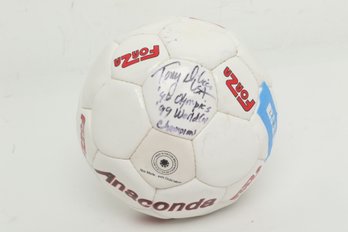 TONY DICICCO SINGLE SIGNED ANACONDA SOCCER BALL INSCRIBED 96 OLYMPICS 99 WORLD CUP CHAMPS PLAYER COACH KKL