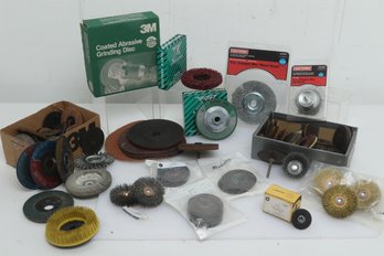 Mixed Lot Of New & Pre-Owned Wire Wheels, Sanding Pads, Other Misc. Items