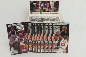 1994 POCKET PAGES CARD SHOW DIGEST LOT 11 JANUARY 1994 CARDS ON INSIDE MICHAEL JORDAN SHAQUILLE ONEAL MINT