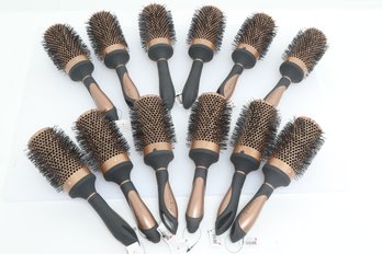 Lot Of 12 Luxor Pro Copper Bot Vented Round Brush