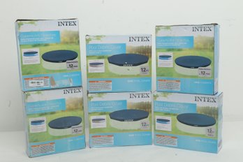 Lot Of 6 Intex 12 Ft. Round Pool Covers
