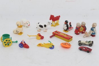 Grouping Of Vintage Wind Up Toys & Small Miscellaneous Vintage Toys