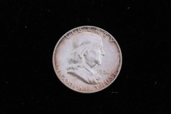 1956   Franklin Half Dollar  MS Toned