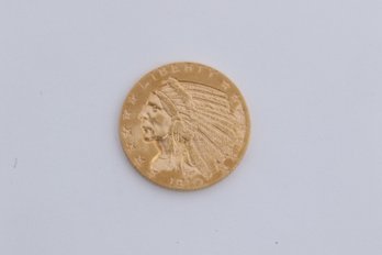 1910  $5 Indian Head Gold Half Eagle AU