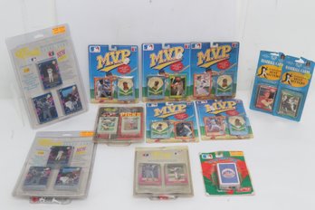 12 Piece Baseball Lot - Mets Playing Cards- 1990 Classic Baseball Card Game- 1989 Donruss Card Blisters