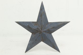 Vintage Blue Painted Tin Star