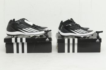 2 Pairs Of Mens Adidas Lightning Mid D Football Cleats (Sizes: 9 & 16)