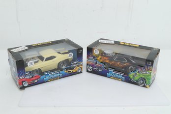 Pair Of 1/18 Scale Die Cast Muscle Machines: '66 GTO & '69 Camaro