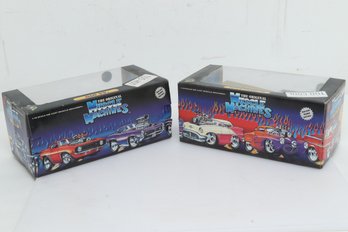 Pair Of 1/18 Scale Die Cast Muscle Machines: '65 Chevelle Wagon & '66 GTO