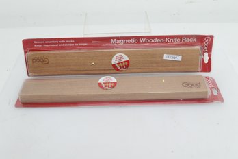 Pair Good Cooking Magnetic Wooden Knife Rack