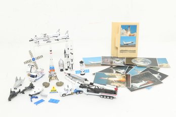 Grouping Of Space/NASA Related Toys & Photo Prints