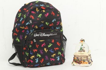 Disney 'We Wish You A Merry Christmas' Snow Globe & Walt Disney World Backpack