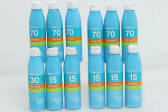 12 CVS Health Assorted SPF Clear Spray Suntan Lotion