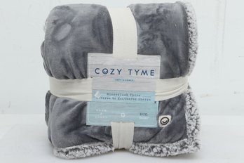 New: Cozy Tyme Microplush Throw Reverse To Heathered Sherpa (50' X 60')