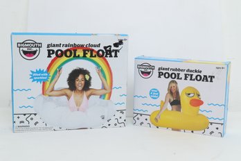 2 BigMouth Inc. Pool Floats: Giant Rainbow Cloud & Giant Rubber Duckie