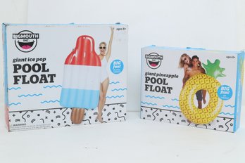 (2) BigMouth Pool Floats: Giant Ice Pop & Giant Pineapple