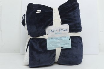 Cozy Tyme Microplush Blanket Reverse To Sherpa In Twin Size (60x80')